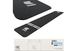 TARGET Darts Dart Mat - World Champions/Ink/Mod | Dart Oche Mat with Soft Tip and Steel Tip Throw Line Distances | Non Slip Carpet Mats for Floor and Dart Tips Protection | Darts Accessories