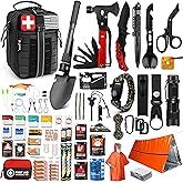 Survival First Aid Kit, 190 Pcs Survival Gear and Medical Supplies, Military IFAK EMT Molle Tactical Pouch for Outdoor, Campi