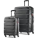 Samsonite Omni PC Hardside Expandable Luggage with Spinner Wheels, Black, 2-Piece Set (20/28)