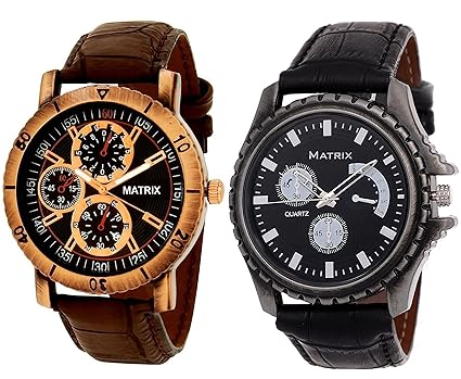 Analog Combo of Black Dial Mens Watch-PR-123-144