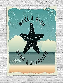 étoile De Mer Décor Tapisserie Par Ambesonne Make A Wish