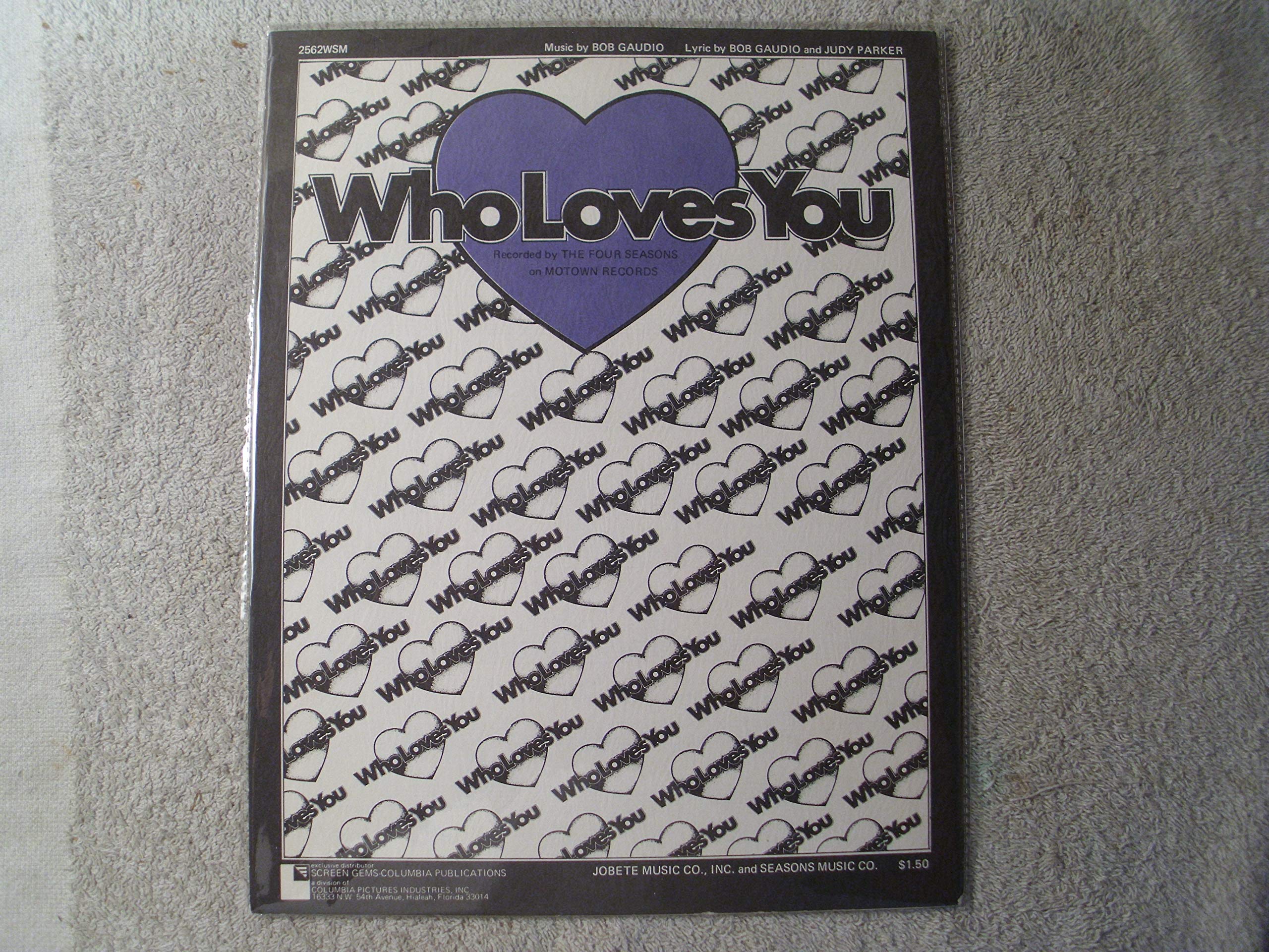 Who Loves You The Four Seasons P V G Sheet Music Music By Bob Gaudio Lyrics By Bob Gaudio Judy Parker Amazon Com Books