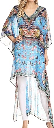 v neck caftan
