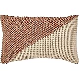 Amazon Brand – Rivet Modern Textured Throw Pillow - 12 x 24 Inch, Blush / Ivory