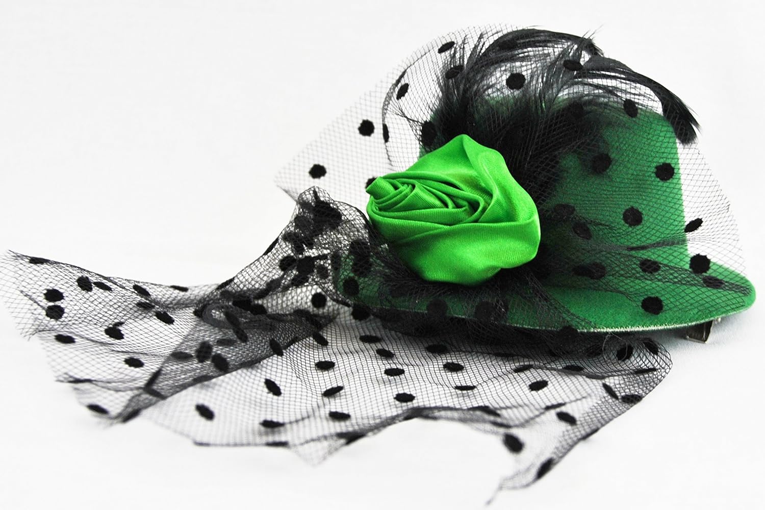 green hat fascinator