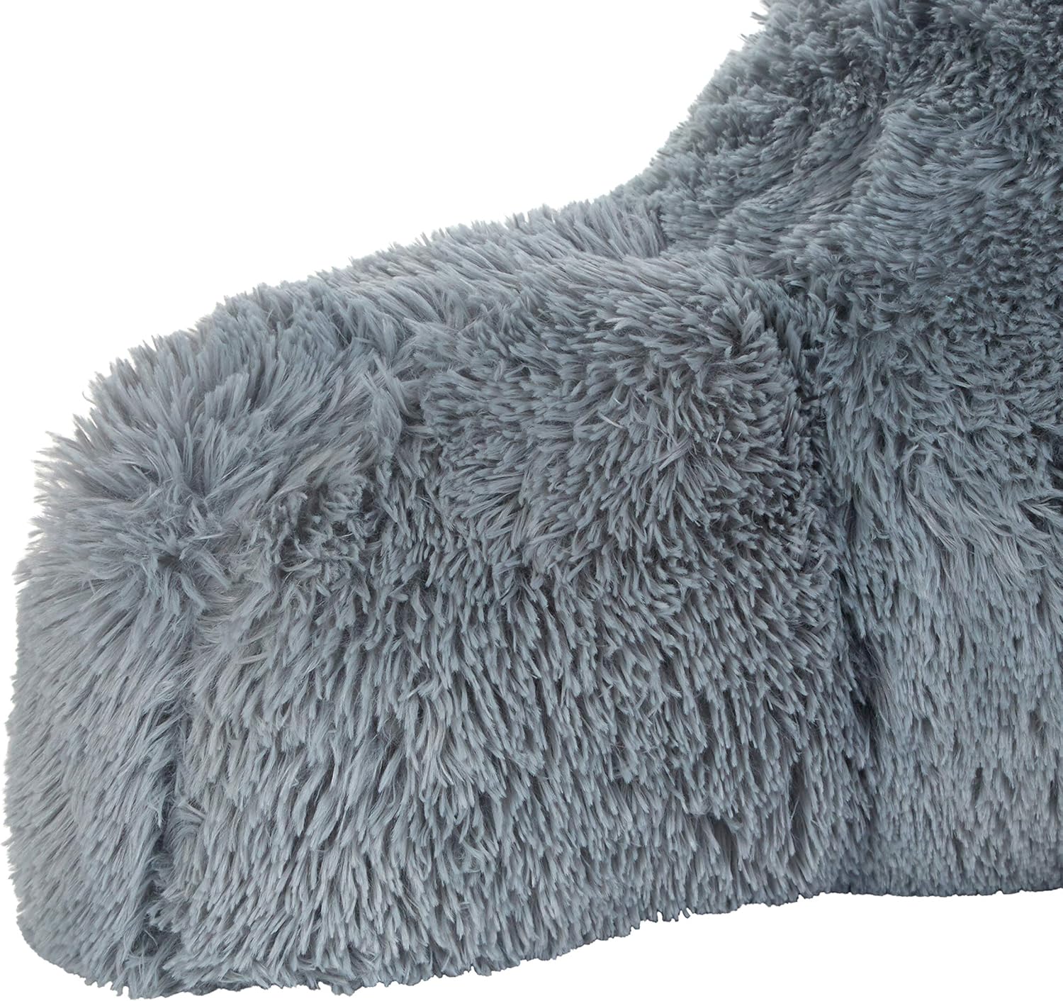 Klear Vu Shaggy Bed Rest Back Support Pillow, One Size, Gray: Home & Kitchen