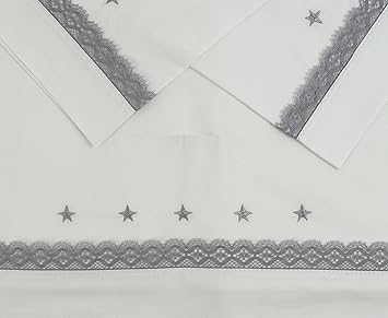 Sabanas 100% Algodón CUNA 60X120 con detalle de estrellas bordadas ...