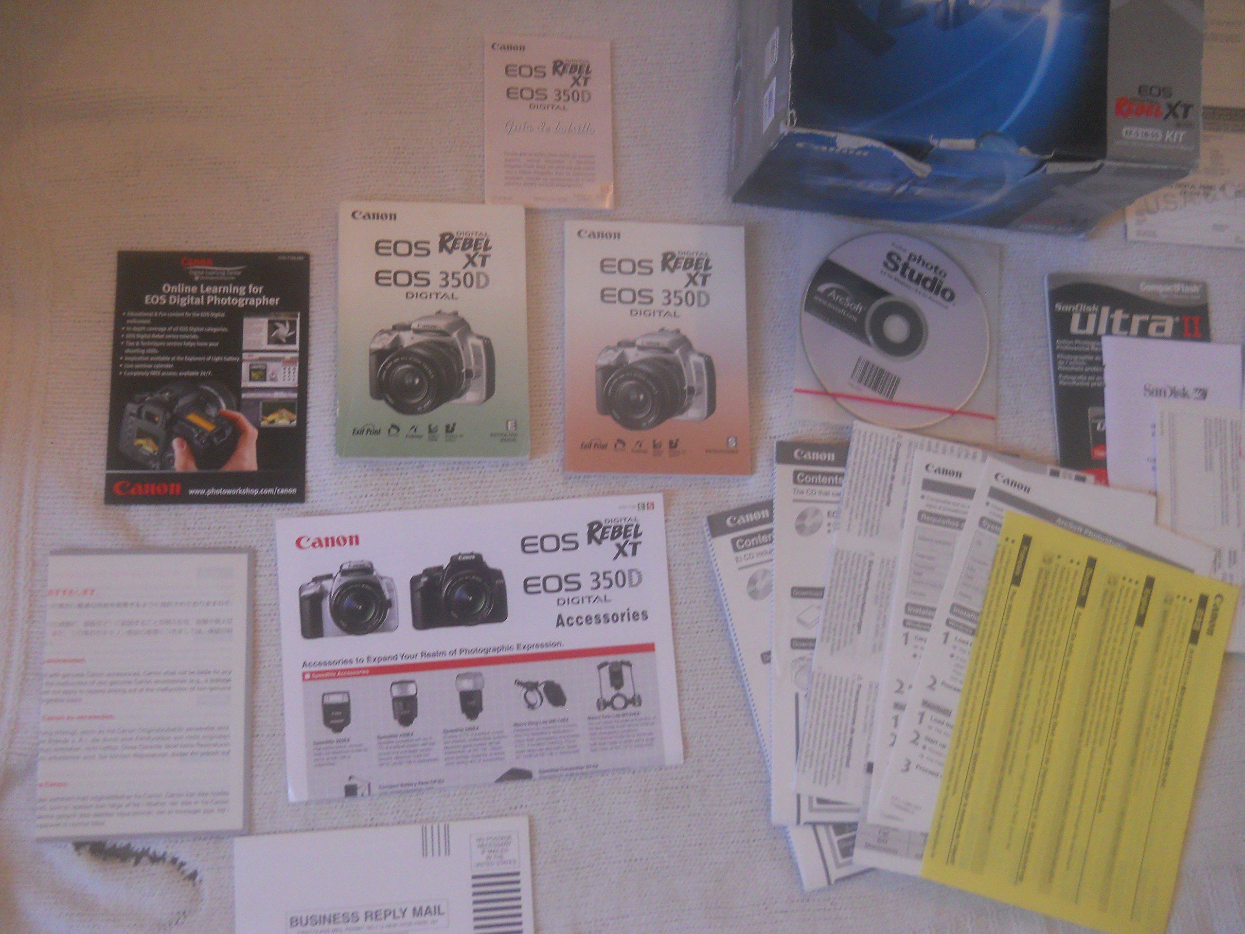 Canon EOS Digital Rebel XT / EOS 350D Original Instruction Manual Paperback  – 2005
