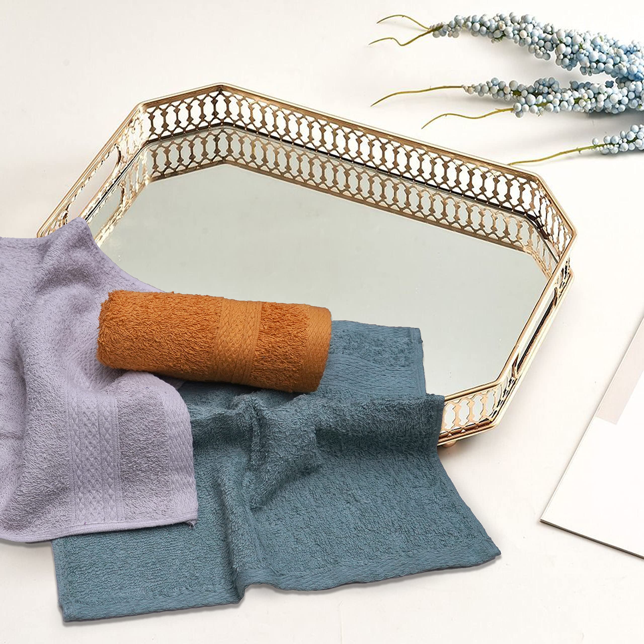 Living Fashions Washcloths, 12 Pack, 100% Extra Soft Ring Spun Cotton Wash Cloth, Size 13