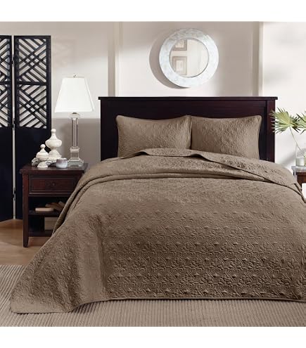 Superior Solitaire Cotton 3 Piece Bedspread Set, Togo