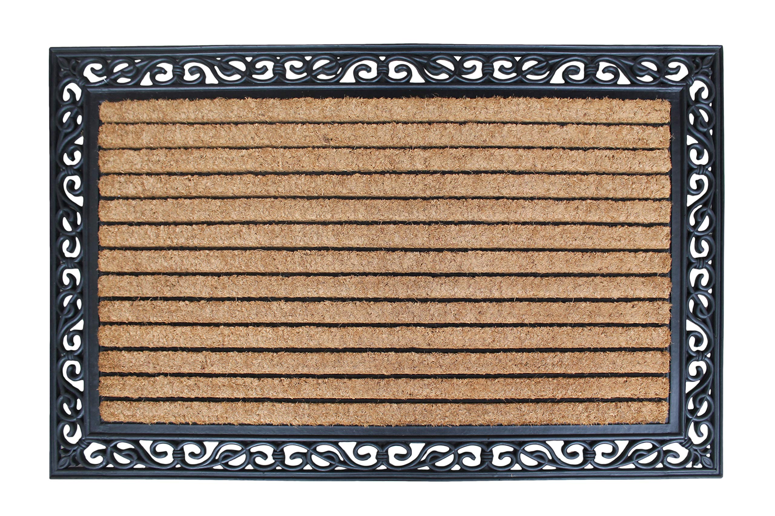 A1HC Natural Coir & Rubber Door Mat, 30"x48" – Thick, Durable, Heavy Duty, Anti-Shed, Fade-Resistant, Long-Lasting Outdoor Entrance Large Doormat for Front Porch