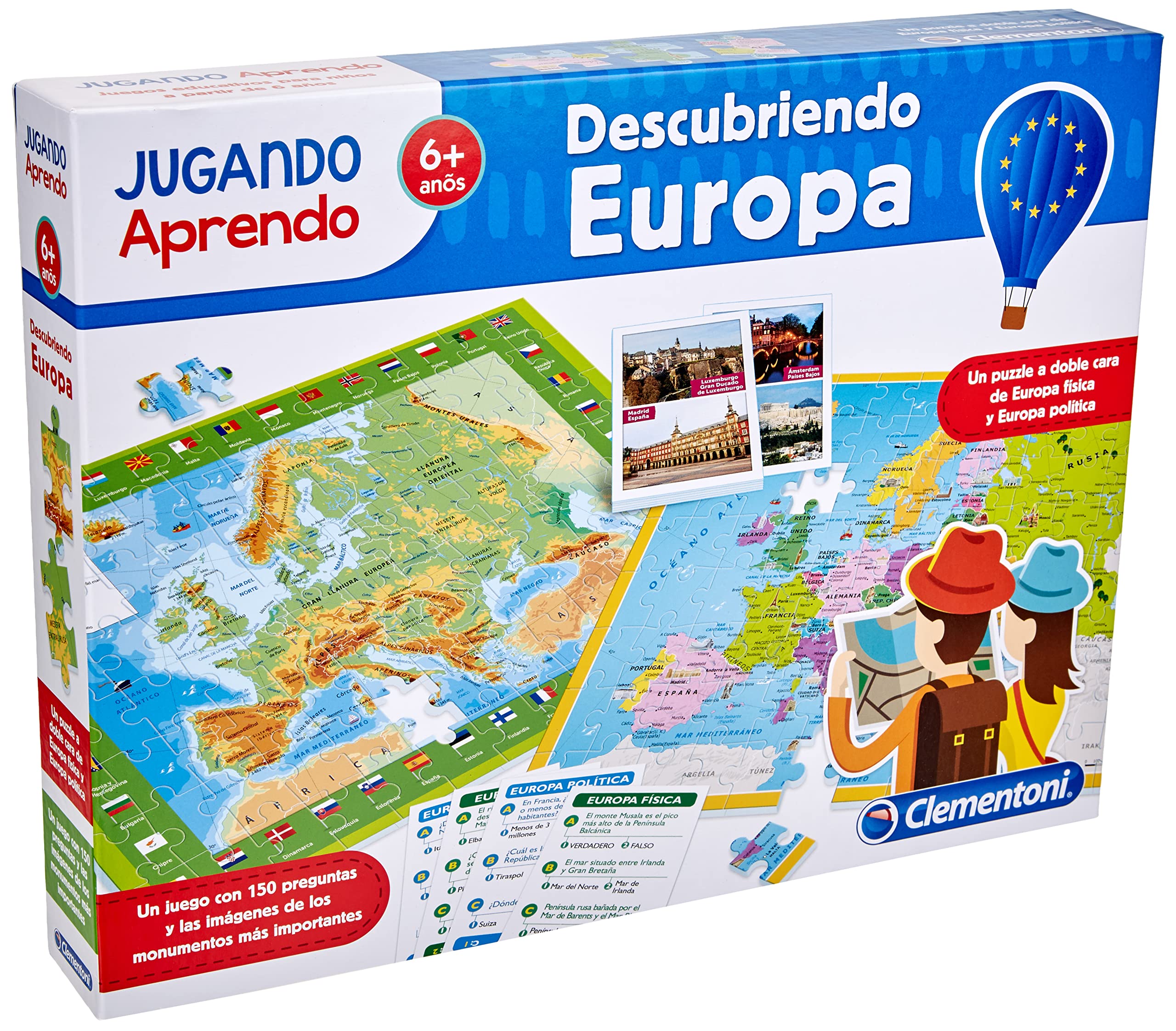 Clementoni -55120 - Discruising Europe - educational game from 6 years and up