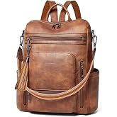 Shrrie Vegan Leather Laptop Backpack for Women 15.6 inch Work Backpack Fashion Travel Backpack Purse for Travel College Work