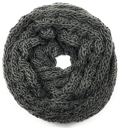 mygoodtime Loop Strick Schal Damen Grobstrick Muster Slouch weich Schlauchschal einfarbig viele Farben