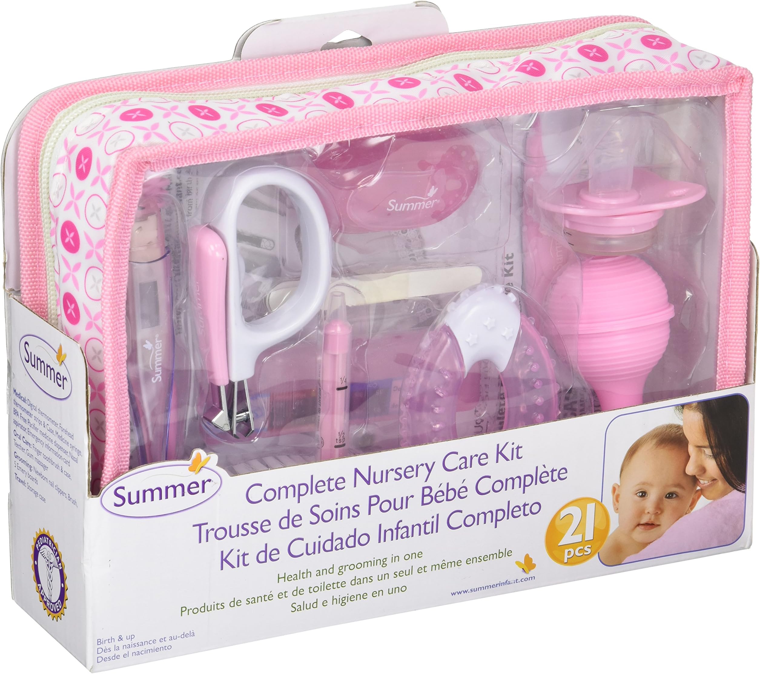 Summer Infant Complete Nursery Care Kit, Pink/White