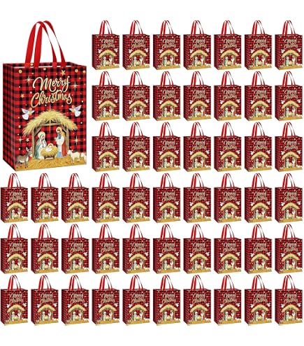 Chiisong 24 Pcs Joy To The World Gift Bags Winter Ghana