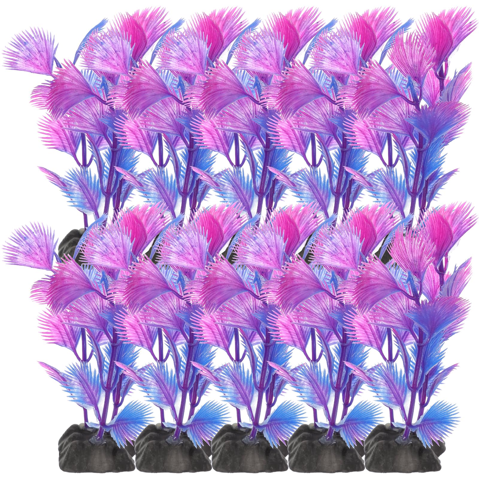 FRCOLOR Aquarium Artificial Plants Plastic Aquarium Landscape Plant Freshwater Fish Tank Plants Decorations 10Pcs