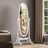 Vida Designs Nishano Cheval Mirror Free Standing Full Length White Wood view 7