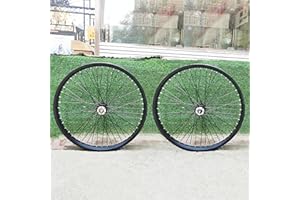 DONSP1986 26 inch Heavy Duty Bike Rim Wheels Set, 12 Gauge 48 Spokes Wheelset, Double Wall Aluminum Alloy 26" Bicycle Rims Se