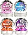 Crazy Aaron's Putty Mini Tins (.47oz Each) Neon Flash, Love is in The Air, Amethyst Blush & Ion Gift Set Bundle - 4 Pack