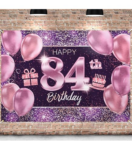 Number 84 Purple Foil Jumbo Digital Mylar Balloons, 40inch...