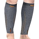 ITHW Copper Calf Compression Sleeve for Men & Women, Leg Compression Sleeve for Shin Splint Relief, Varicose Veins, Calf Tear