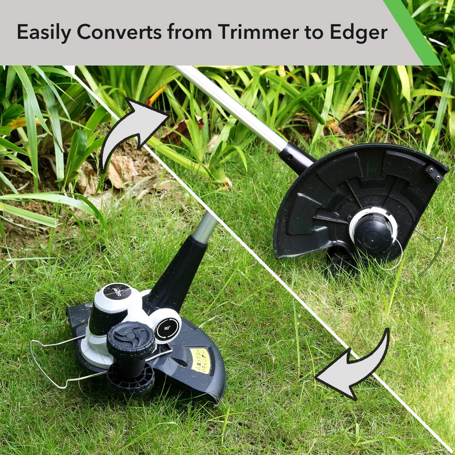 AIPER 20V Max Cordless String Trimmer/Edger with Easy Feed, Detachable Weed Wacker with 2pcs Batteries &1pcs Quick Charger, Weed Trimmer with 2 Spools, Lightweight&Maneuverable : Garden & Outdoor
