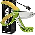 Salad Scissors - 2-in-1 Food Chopper and Kitchen Shears for Easy Salad Making, Vegetables, Meat & More - Ergonomic Handle, Stainless Steel Blades
