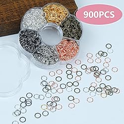 YAKA 900Pcs 10mm1Box 6 Colors Open Jump Ring,Ring