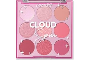 ColourPop Eyeshadow Palette - Eye Makeup Palette with Matte, Metallic, Matte Sparkle & Glitter Finishes - High-Pigment Eye Makeup with a Long-Wearing Formula - Cloud Spun (0.3 oz)