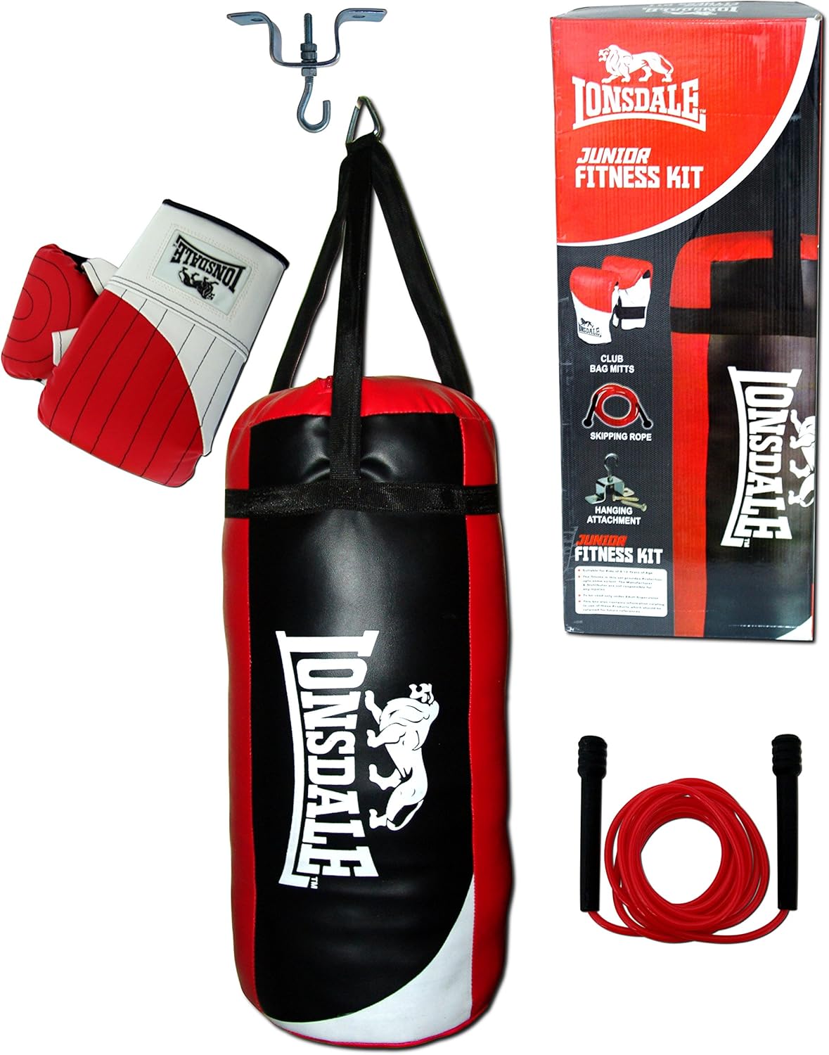 Lonsdale Juego Boxing Profesional Junior Fitness Kit niños Boxeo Boxeo Cuerda: Amazon.es: Deportes y aire libre