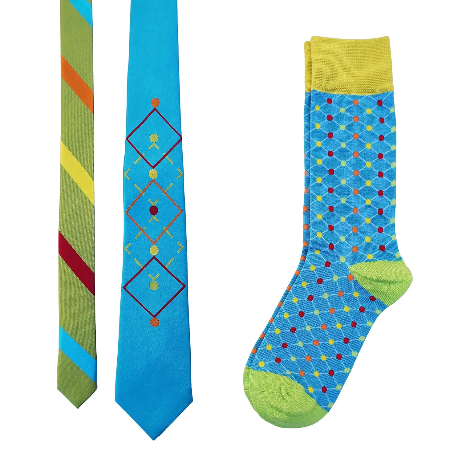 Tie Your Socks Men's Argyle Tie and Sock Set Clothing