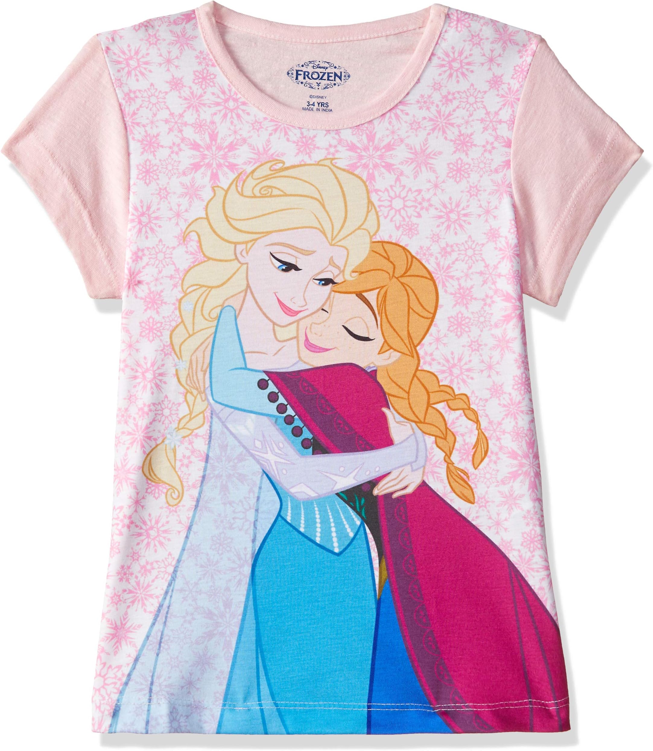 Frozen By Kidsville Girls' Plain Regular Fit T-Shirt
