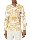 Azaro Uomo Men's Shiny Dress Shirt Wrinkle Free