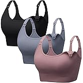 Angelhood Non-Padded Minimizer Nursing Bras for Breastfeeding Support Maternity Sports T-Shirt Bras Wireless Sleep Bralettes