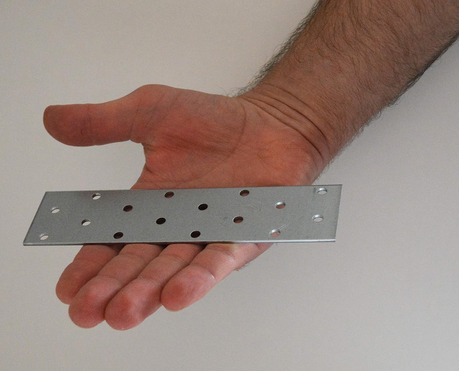 Pack of 20 Flat Connecting Joining Plate Galvanised Z275 275 (g/m2) 20 (μm) Heavy Duty Metal 6.3"x1.57"x0.08" (160 x 40 x 2mm) - Image 5