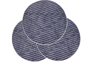 Quopid 3PK 19inch Comerical Grade Microfiber Carpet Bonnet Pads with Cleaning Strips ， Durable and Absorbent Cleaning Carpet 
