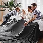 Bedsure GentleSoft Sherpa Fleece Cal King Blankets for Bed, Non-Heated, Thick and Warm Oversized Throw for Women and Men, Soft Fuzzy Plush Large Blanket for Winter, Charcoal, 112x98 Inches