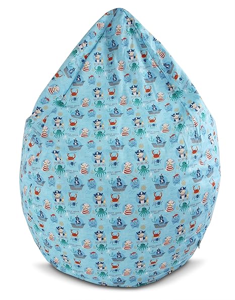 Joyfill Sitzsack 240L, Große Dessinauswahl, Made in Germany stabil und frei von Giftstoffen (5022 Abenteuer-Meer)