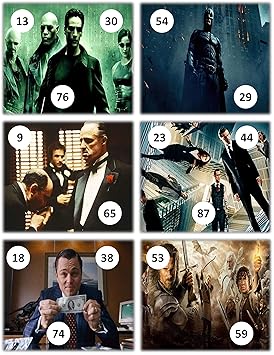 Feliz Hollywood Theme Tambola Tickets Set of 24 (housie Tickets)