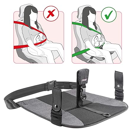 reer - Schwangerschaftsgurt fürs Auto, Schutz für das ungeborene Baby und die Schwangere, 2in1 Sicherheitsgurt für Hosen und 