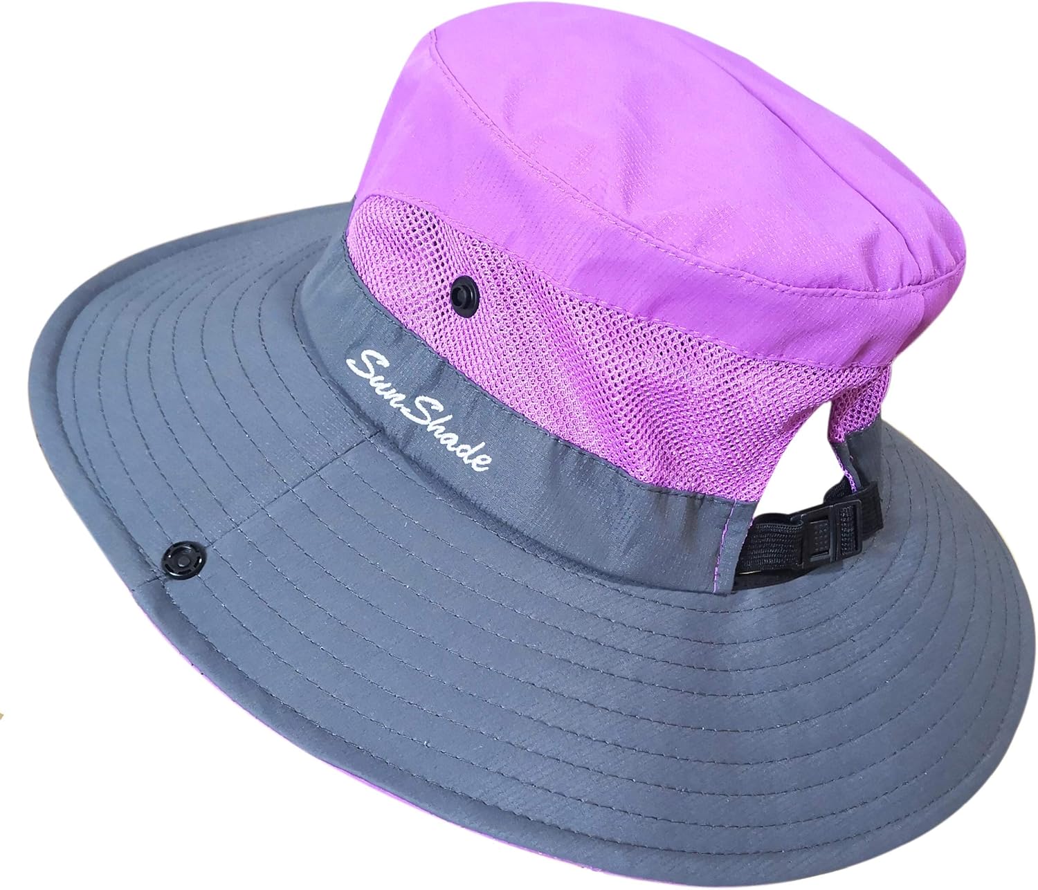 Muryobao Women's Sun Hat Outdoor UV Protection Foldable Mesh Bucket Hat Wide Brim Summer Beach Fishing Cap Purple at  Women’s Clothing store