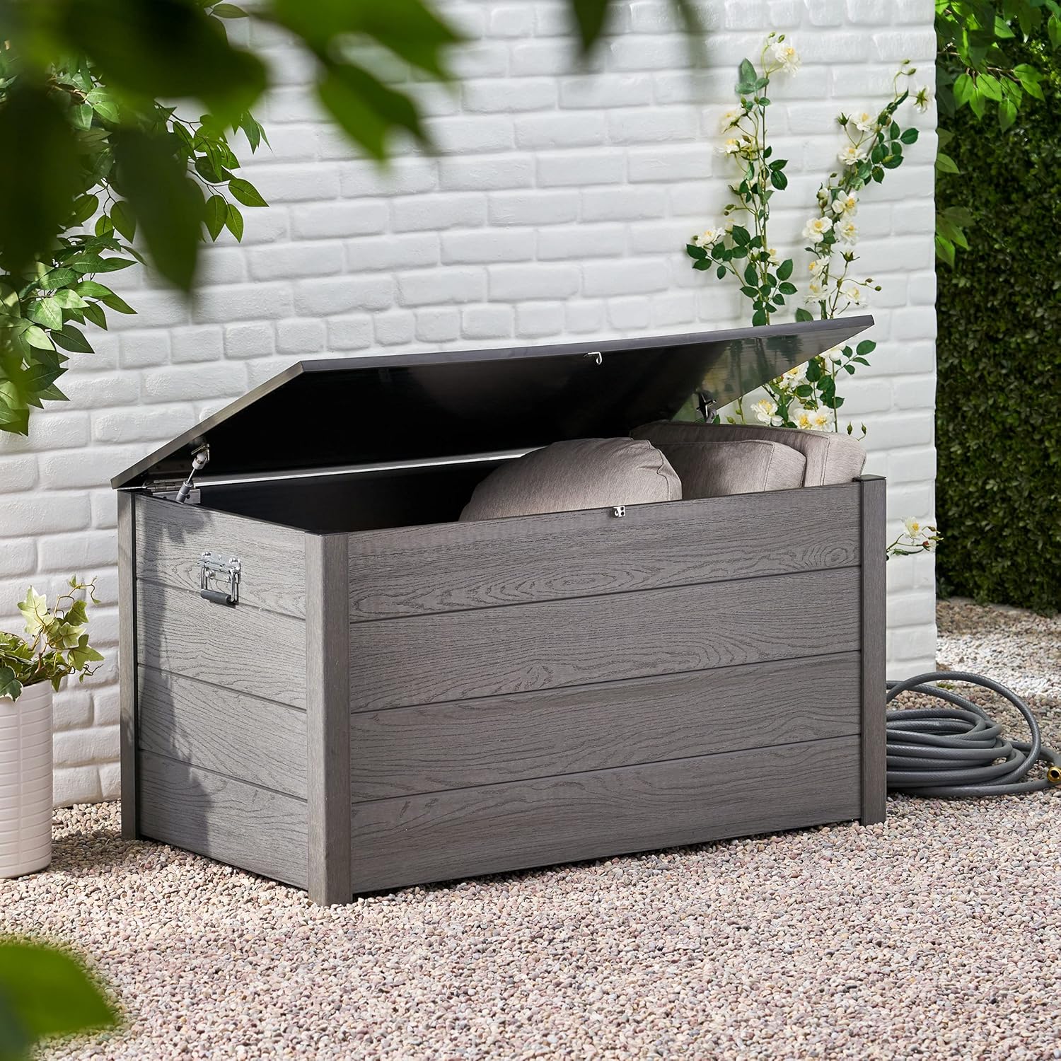 Christopher Knight Home 314080 Surrency Outdoor Deck Box, Gray : Garden & Outdoor