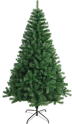 SOLAGUA Árbol de Navidad Artificial Extra Relleno, Arboles con Hojas de Espumillón 150cm a 300cm de Primera Calidad, Súper Natural C/Soporte Metálico.(Verde, 180cm 617Tips)