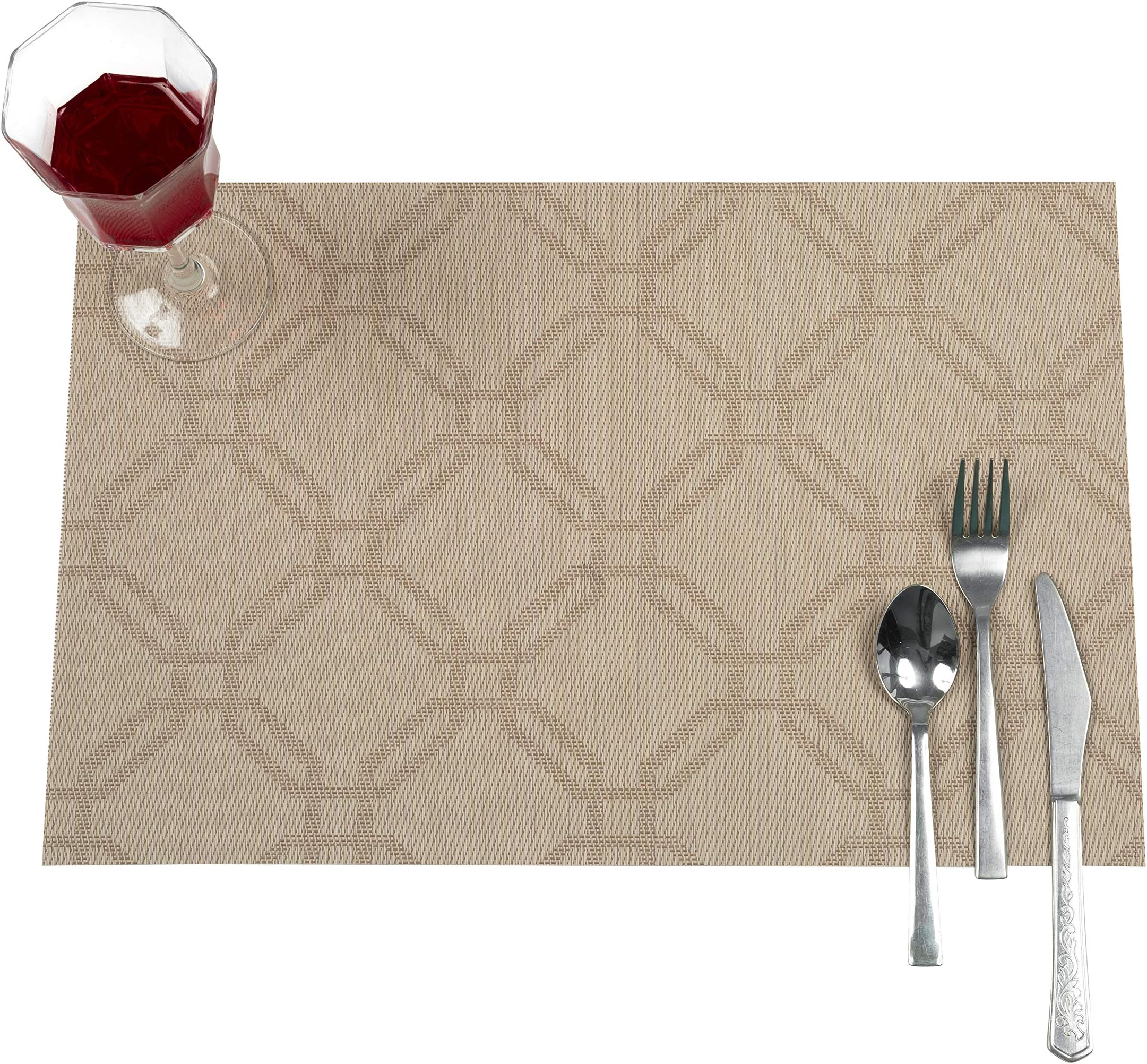 MosQuick® 6 Pcs PVC Table Mat/Place Mat for Kitchen & Dinning Table Size 45 x 30 cm