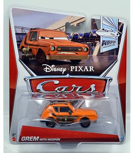 PIXAR デスクトップフィギュア　2点セット Amazon | PROFESSOR Z/ACER WITH HELMET【CARS 2】2台セット