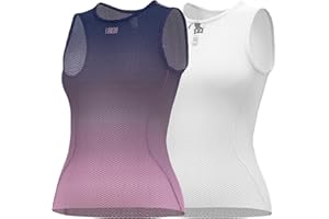 LAMEDA Women Sleeveless Cycling Undershirt Quick Dry Bike Base Layer Vests Mesh Breathable Bicycle Jerseys Biking Tank Tops