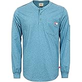 TICOMELA FR Shirts for Men Heather Series 6oz Flame Resistant T Shirt NFPA2112 CAT2 Fire Retardant Henley Shirts