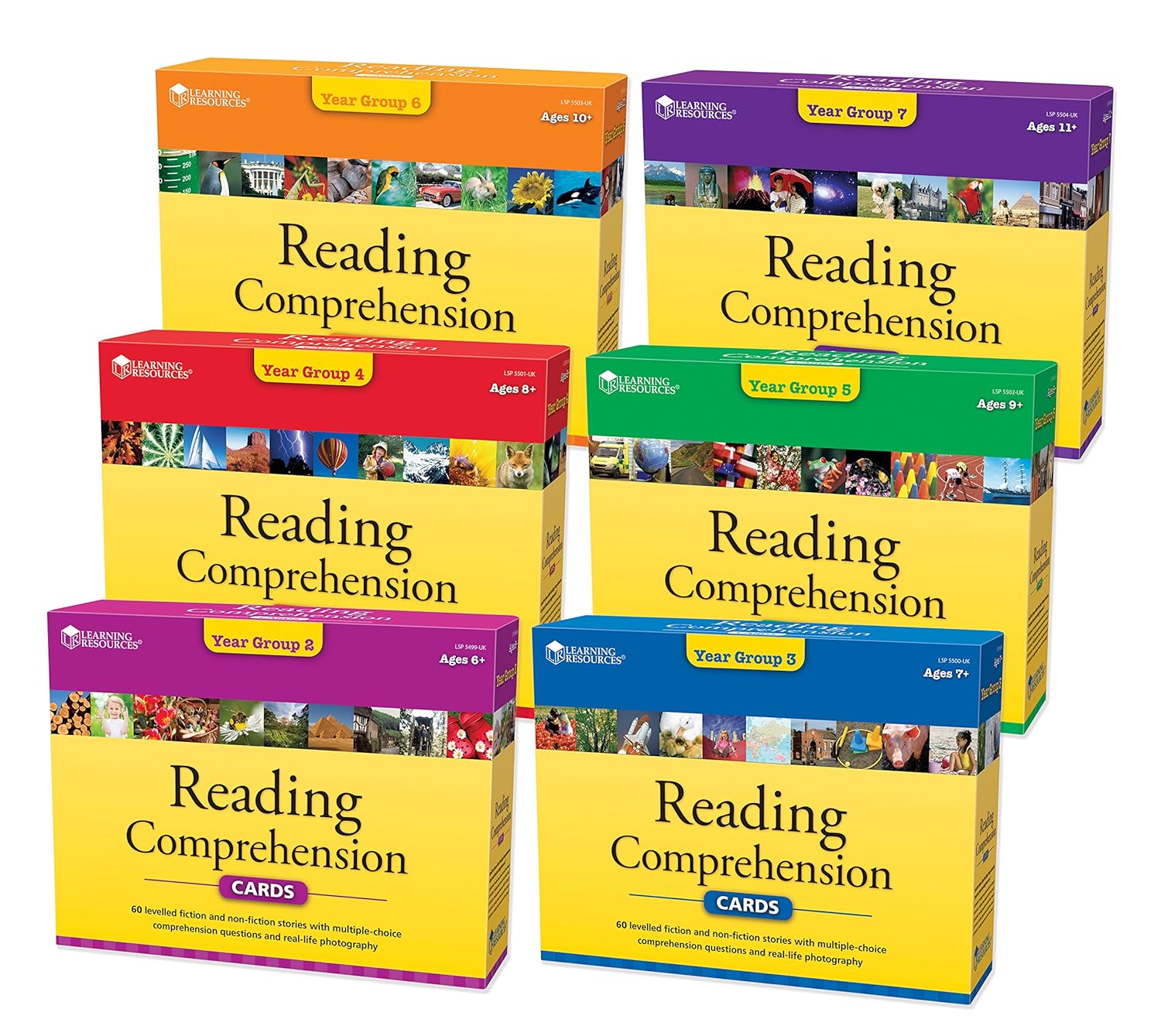 Learning Resources Reading Comprehension Card Bundle Amazon.co.uk