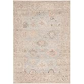 SAFAVIEH Samarkand Collection 6' x 9' Light Blue / Sage SRK163L Hand-Knotted Traditional Oriental Premium Wool Area Rug